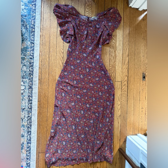 Doen Dresses & Skirts - DÔEN Beatriz Floral Silk Maxi Dress in Rouge Riviera Medallion - Size XS - NWT